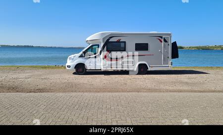Vue sur la mer depuis la dune sur la mer du Nord Banque D'Images