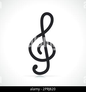 touche d'aigus ou icône de musique Illustration de Vecteur