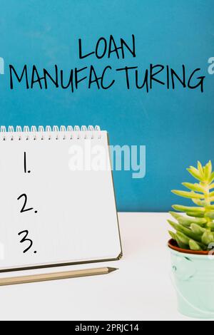 Légende de texte présentant le processus de la Banque de fabricabilité des prêts pour vérifier l'admissibilité de l'emprunteur. Mot écrit sur le processus bancaire pour vérifier l'éligibilité de l'emprunteur Banque D'Images