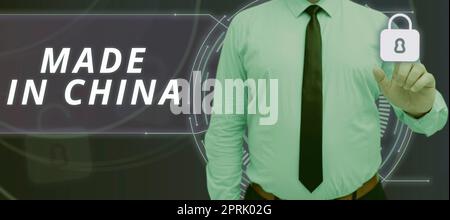 Légende conceptuelle faite en Chine, Internet concept Wholesale Industry Marketplace Commerce mondial Commerce asiatique Banque D'Images