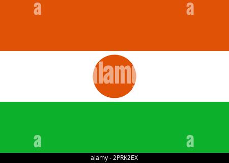 Drapeau vecteur Niger. Symbole Aftrican de la nation Illustration de Vecteur