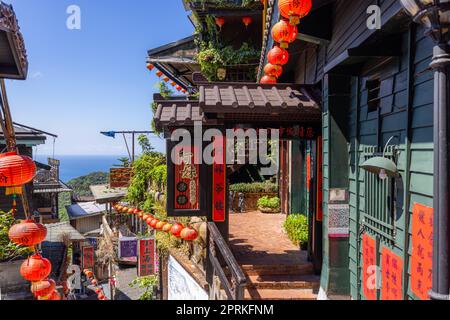 Jiufen, Taïwan 07 août 2022 : petit village de jiufen, Taïwan Banque D'Images