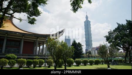 Taipei, Taïwan, 12 mars 2022 : Sun Yat-sen Memorial Hall dans la ville de Taipei Banque D'Images