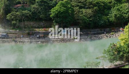 Xinbeitou, Taïwan, 23 février 2022 : Vallée thermale Banque D'Images