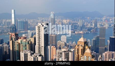 Victoria Peak, Hong Kong 06 octobre 2019 : ville de Hong Kong Banque D'Images