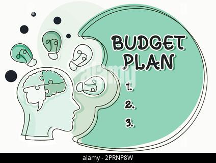 Affichage conceptuel Plan budgétaire, photo conceptuelle calendrier financier pour une période de temps définie habituellement année Banque D'Images