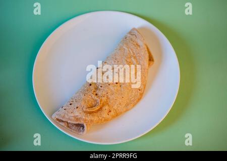 Cuisine traditionnelle indienne Chapati. Mise au point sélective Banque D'Images