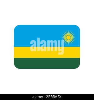 Drapeau vecteur du Rwanda isolé sur fond blanc Illustration de Vecteur