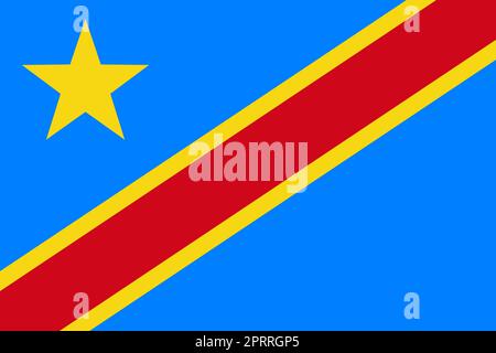 république démocratique du Congo vecteur drapeau national Illustration de Vecteur