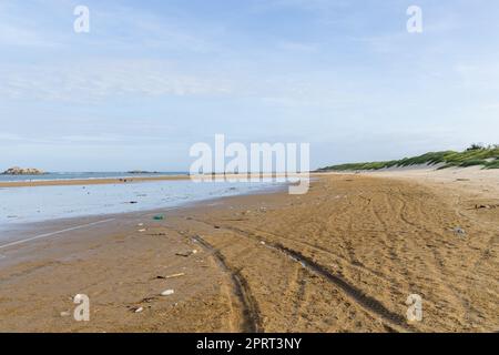 Plage de sable de Taiwan Kinmen Oucuo Banque D'Images