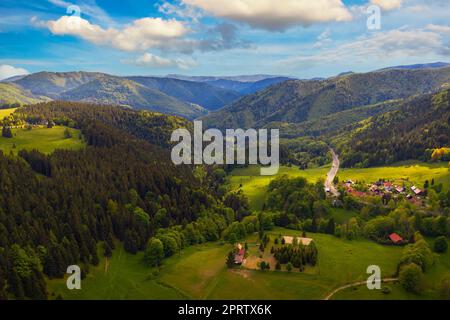 Vue aérienne de Donovaly, partie Haney en Slovaquie Banque D'Images