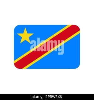 Drapeau de la République démocratique du Congo en arrière-plan Illustration de Vecteur