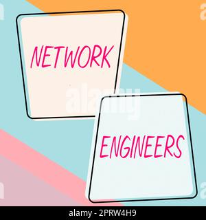 Affichage conceptuel Network EngineersProfessionnel de la technologie spécialisé dans les systèmes informatiques. Aperçu de l'entreprise professionnel de la technologie qualifié dans le système informatique Banque D'Images