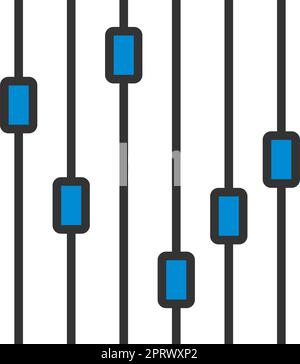 Icône égaliseur de musique Illustration de Vecteur