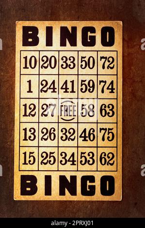 carte de bingo vintage Banque D'Images