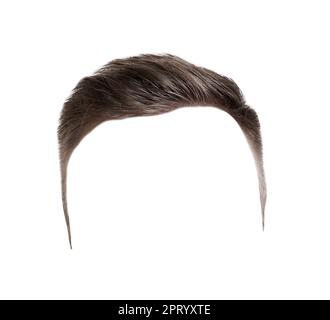 Coiffure tendance pour hommes isolée sur blanc. Image pour la conception Banque D'Images