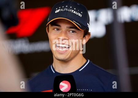 DE VRIES Nyck (Ned), Scuderia AlphaTauri AT04, portrait du Grand Prix d'Azerbaïdjan de Formule 1 2023 2023, 4th tour du Championnat du monde de Formule 1 de 28 avril à 30, 2023 sur le circuit de la ville de Bakou, à Bakou, Azerbaïdjan - photo: DPPI/DPPI/LiveMedia Banque D'Images