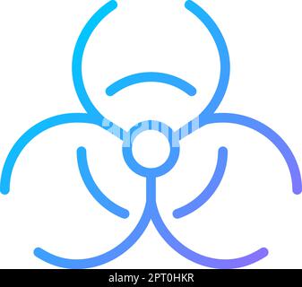 Icône de vecteur linéaire de gradient Perfect pixel Biohazard Illustration de Vecteur