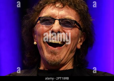 Le guitariste de Black Sabbath Tony Iommi pendant le lancement de Black Sabbath - The Ballet, à Patrick Studio, à l'hippodrome de Birmingham. Date de la photo: Jeudi 27 avril 2023. Banque D'Images