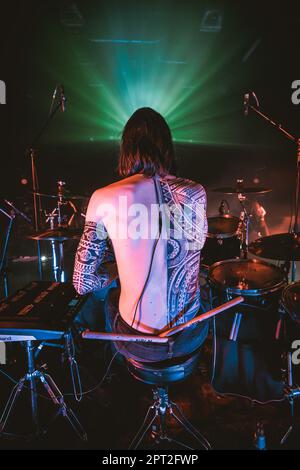 Tilburg, pays-Bas. 23rd, avril 2023. Le Black Metal Act danois Afsky donne un concert en direct pendant le festival de musique néerlandais Roadburn Festival 2023 à Tilburg. (Crédit photo: Gonzales photo - Peter Troest). Banque D'Images