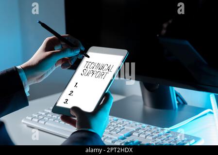 Texte montrant inspiration assistance technique Services de réparation et de conseil aux utilisateurs de leurs produits, Services de réparation d'idées d'affaires et de conseil aux utilisateurs de Banque D'Images