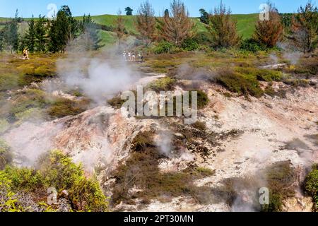 Les cratères de la Lune, Lac Taupo, région de Waikato, Nouvelle-Zélande Banque D'Images