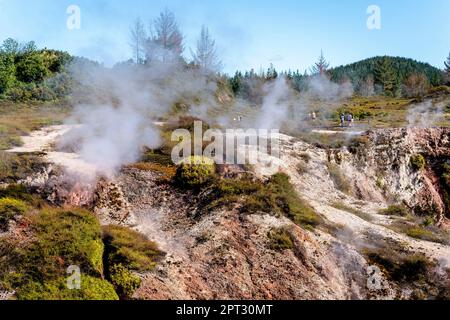 Les cratères de la Lune, Lac Taupo, région de Waikato, Nouvelle-Zélande Banque D'Images