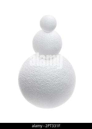 Bille en polystyrène sur fond blanc Banque D'Images