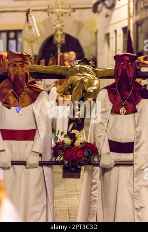 Processions de la semaine Sainte Peñafiel Valladolid Banque D'Images