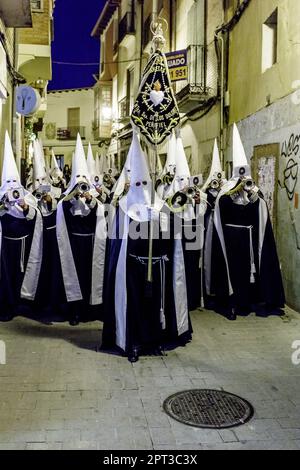 Processions de la semaine Sainte Peñafiel Valladolid Banque D'Images