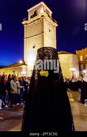 Processions de la semaine Sainte Peñafiel Valladolid Banque D'Images