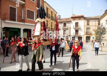 Processions de la semaine Sainte Peñafiel Valladolid Banque D'Images