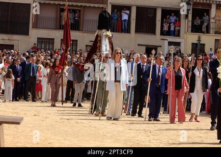 Processions de la semaine Sainte Peñafiel Valladolid Banque D'Images