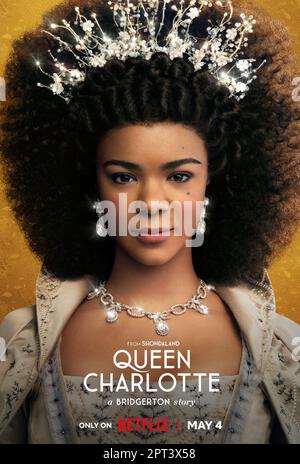 Queen Charlotte: Une affiche d'histoire de Bridgerton Inde Amarteifio Banque D'Images