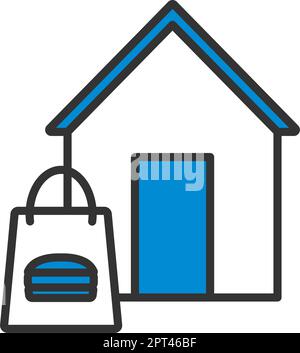 Icône livraison de nourriture Illustration de Vecteur