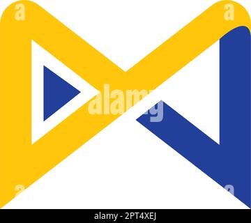 Illustration du modèle d'icône vectorielle à l'infini lettre M ou MX Illustration de Vecteur