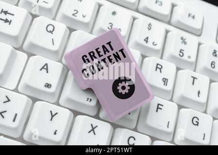 Écriture affichage de texte Grand contenu, mot écrit sur satisfaction motivationnelle lisible originalité applicable Banque D'Images