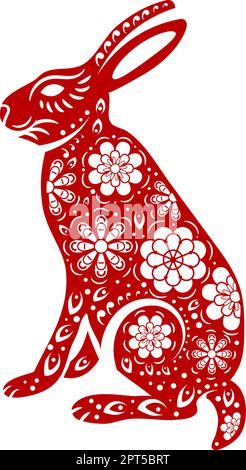 Lapin du nouvel an lunaire Illustration de Vecteur