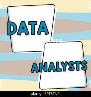 Affiche les analystes de données, concept signification Programmer conception et Créer un rapport identifie les modèles Banque D'Images