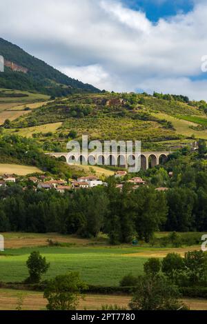 Paysage près de Compeyre, midi-Pyrénées, Département Aveyron, France Banque D'Images