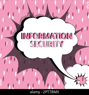 Écriture affichage de texte sécurité des informations, Business concept INFOSEC empêcher la protection des accès non autorisés Banque D'Images