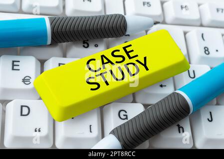 Légende de texte présentant l'étude de cas, Word pour Un sujet à discuter et lié au sujet Banque D'Images