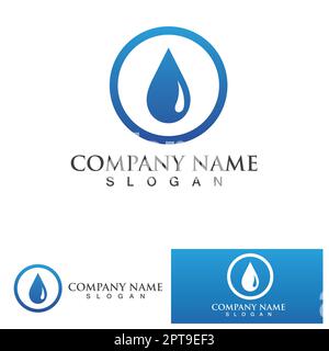 Vecteur de modèle de logo de goutte d'eau Illustration de Vecteur