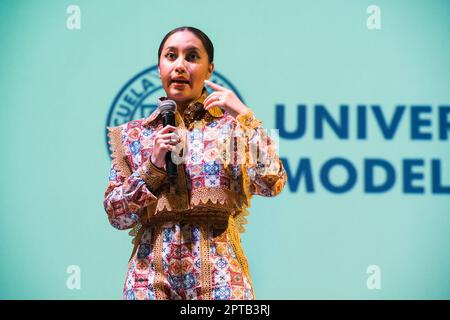 Katya Echazarreta discours de motivation à Mérida, Yucatán. 24 mars 2023 Banque D'Images