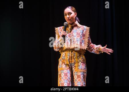 Katya Echazarreta discours de motivation à Mérida, Yucatán. 24 mars 2023 Banque D'Images