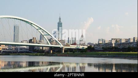 Taipei, Taïwan 23 juillet 2022 : horizon de la ville de Taipei Banque D'Images