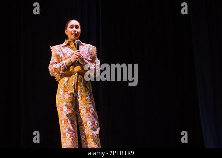 Katya Echazarreta discours de motivation à Mérida, Yucatán. 24 mars 2023 Banque D'Images