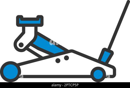 Icône de cric hydraulique Illustration de Vecteur