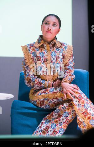 Katya Echazarreta discours de motivation à Mérida, Yucatán. 24 mars 2023 Banque D'Images