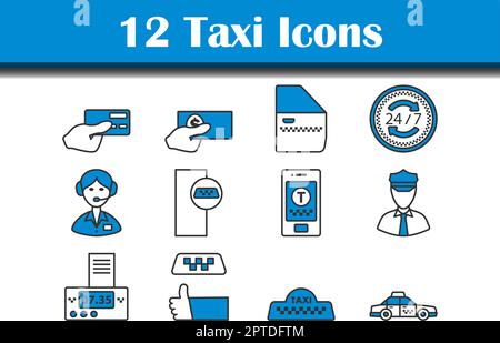 Taxi Icon Set Illustration de Vecteur